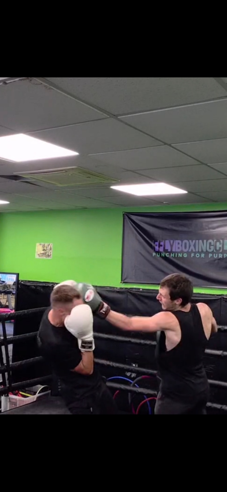 Ed in the ring awaiting the decision at a boxing show