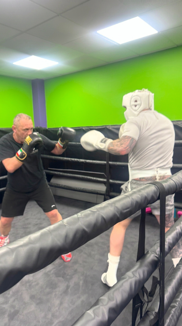John and Fitzy in the ring