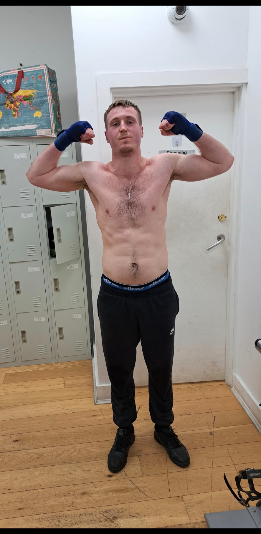 George after a hard session