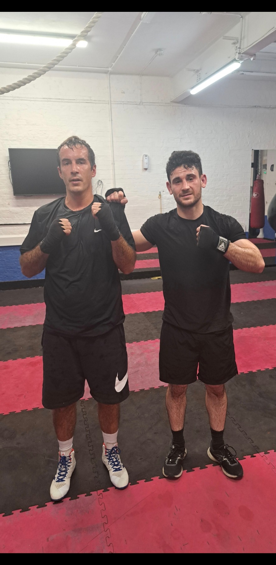 Francois and Tom after a good technical spar